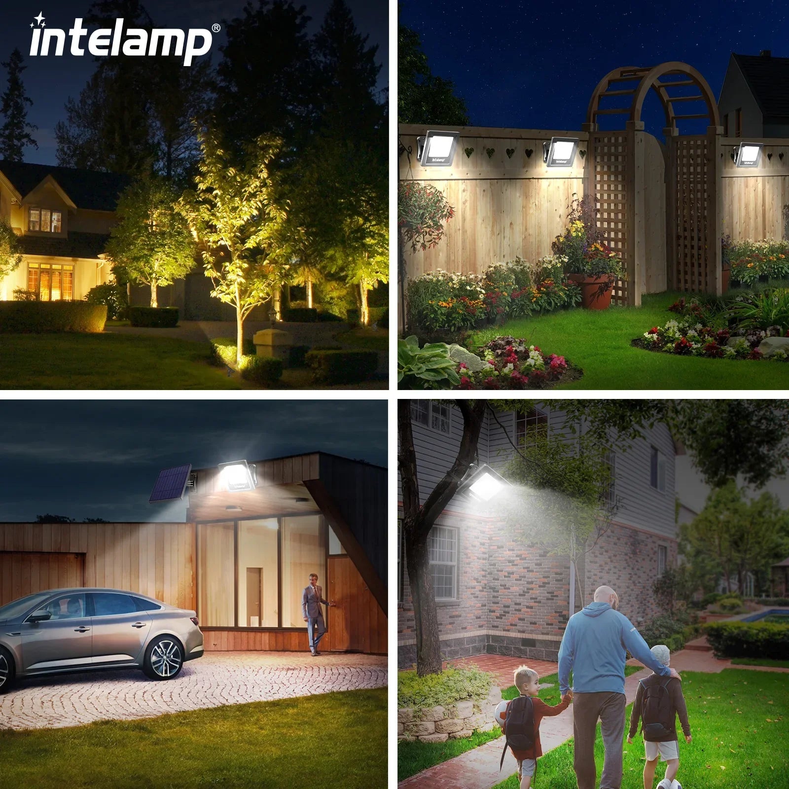 Sonnenstrahl LED Außenleuchten Set | 1200 Lumen | 2er Set | Wetterfest & Flexibel