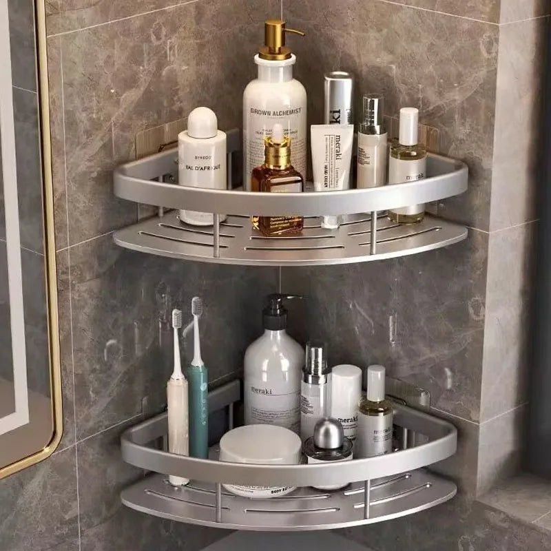 Rectangular Shower Caddy No Drilling | Rust-Proof Design for Your Bathroom