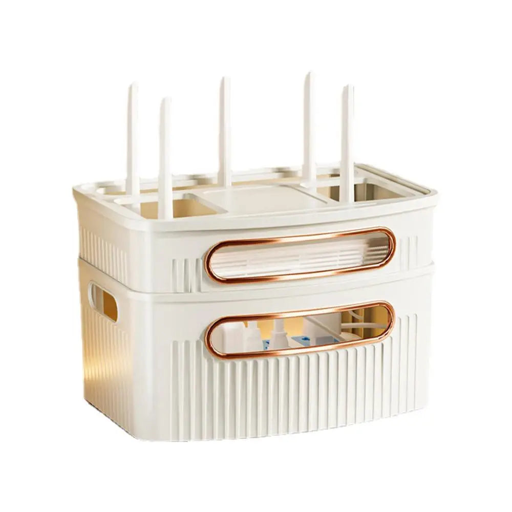 Staubdichte Aufbewahrungsbox für Router – Dekorativer Organizer