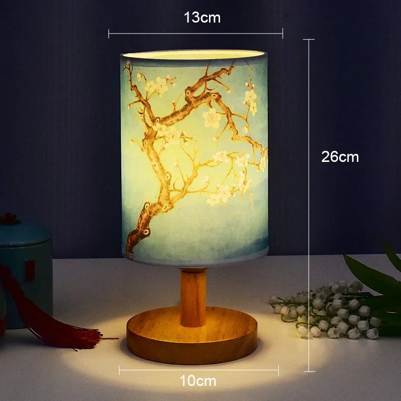 Elegante LED-Tischlampe im asiatischen Stil | Dimmbar | Warmweißes Licht