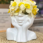 Fröhliche Glücksblume Topf Skulptur