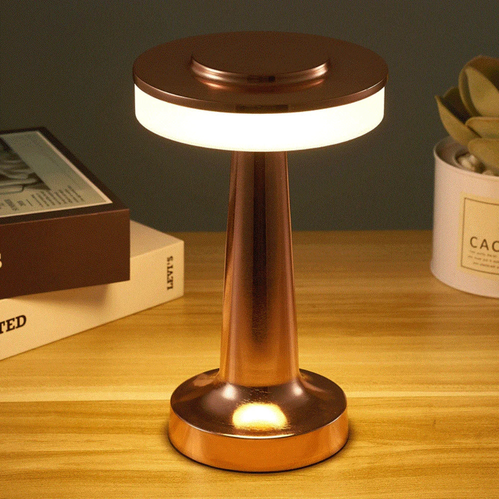 Stilvolle Tischlampe | Kabellose LED-Leuchte mit Touch-Dimmen