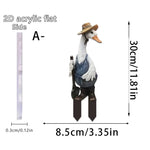 Joyful Garden Plug-in Duck | Charming Acrylic Figure for Your Garden
