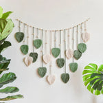 Makramee Wandbehang aus Blattdesign