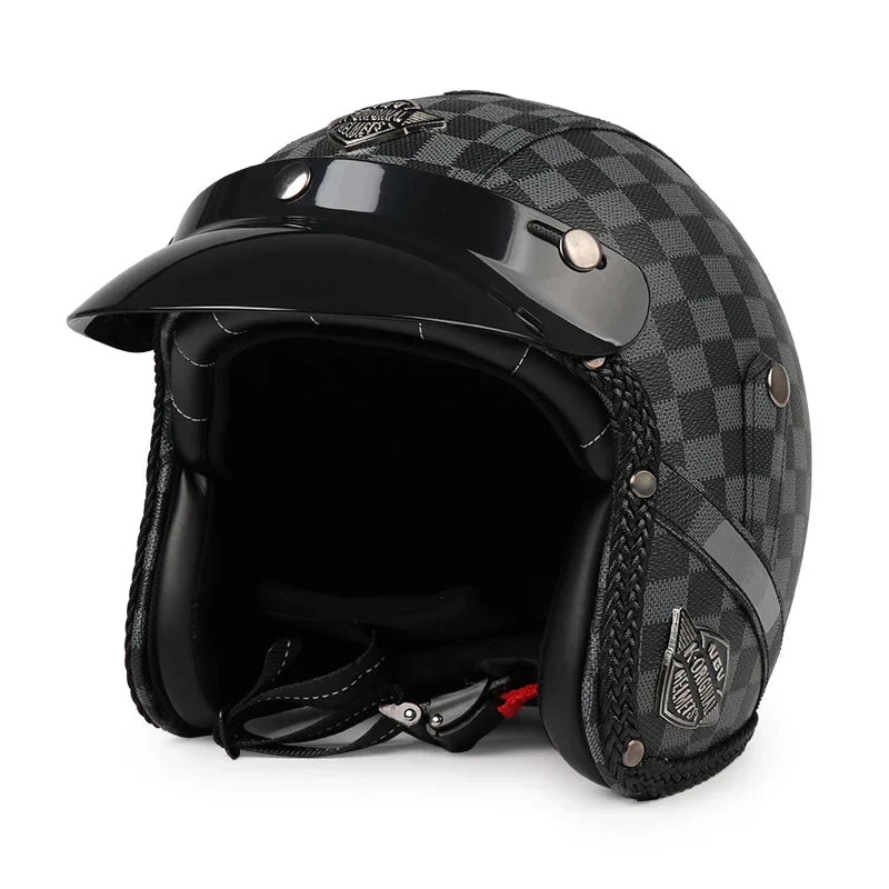 Retro Motorradhelm – Urban Cruiser – (Offenes Gesicht 3/4)