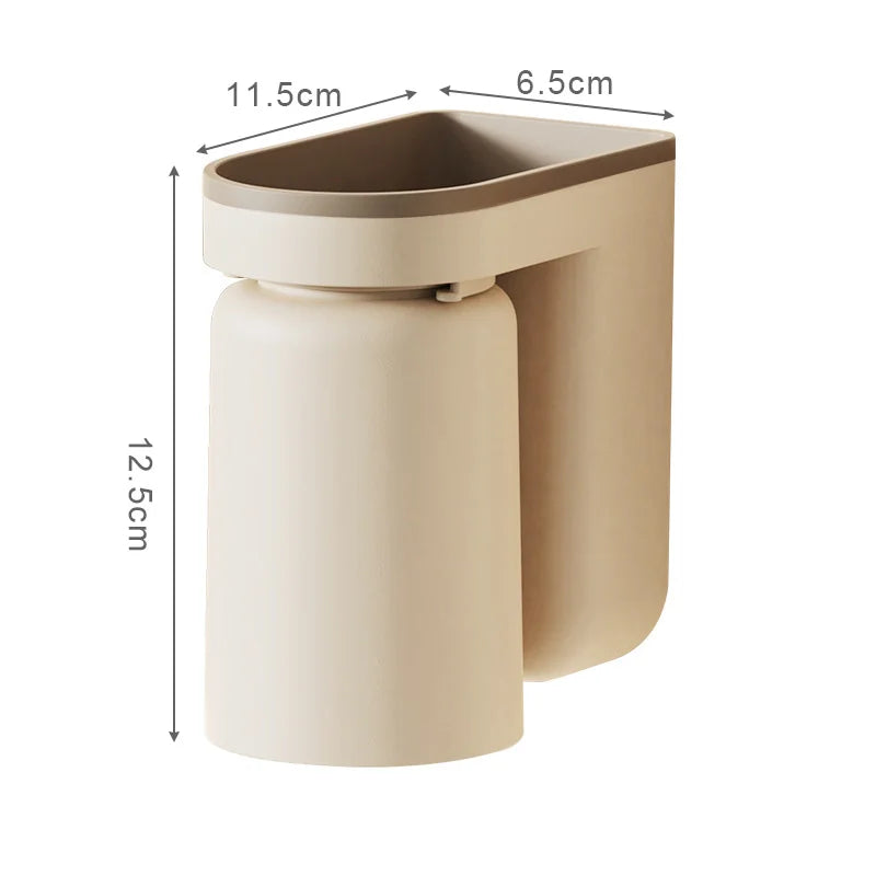 Wandmontage für Zahnbürste und Becher – 2-in-1, bohrfreier Stauraum