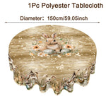 Festive Table Runner for Easter | Charming Bunny and Flower Patterns