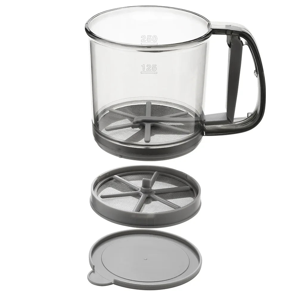 Kuchenprofi Flour Sifter | One-Handed Operation & Precision Sieve | 250ml