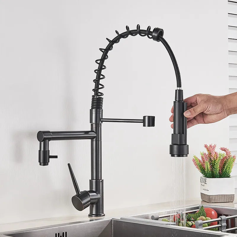 Flexibler Wasserhahn mit Dualauslauf – Innovativer Küchenarmatur