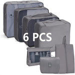 6-teiliges wasserdichtes Packwürfel-Set – idealer Kofferorganizer