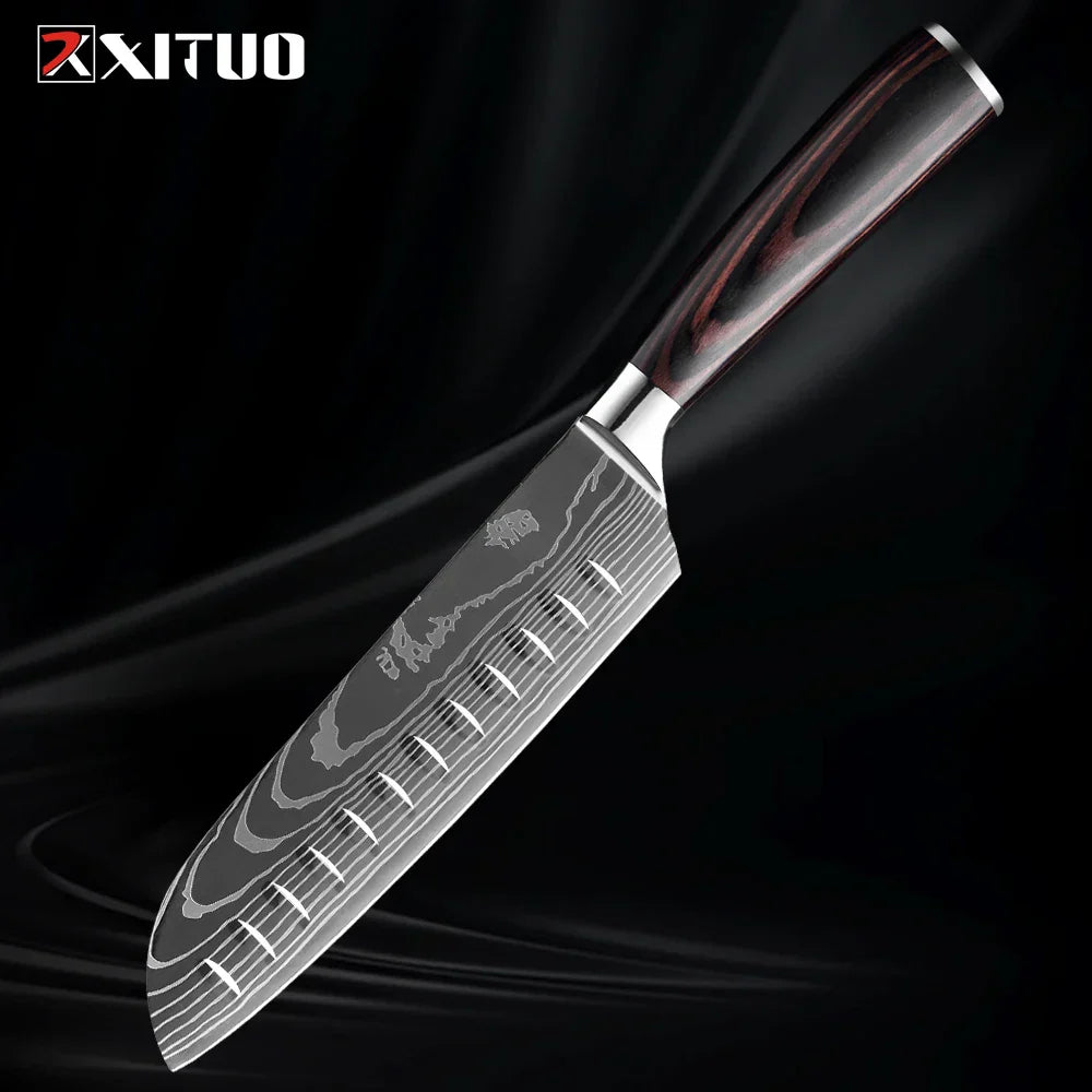 Edelstahl Küchenmesser Set von Nahria - 1-9 Teile mit Ergonomischen Griffen