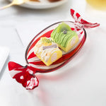 Glas Snackteller in Bonbonform