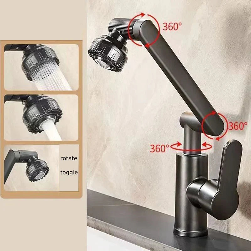 FlexiFlow 360° Universeller Wasserhahn für Waschbecken