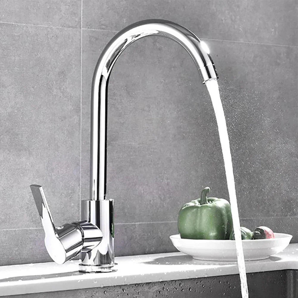 Einhebelmischer aus Chrom – Hochwertiger Wasserhahn für Spülen, pflegeleicht und einfach zu installieren für moderne Küchen