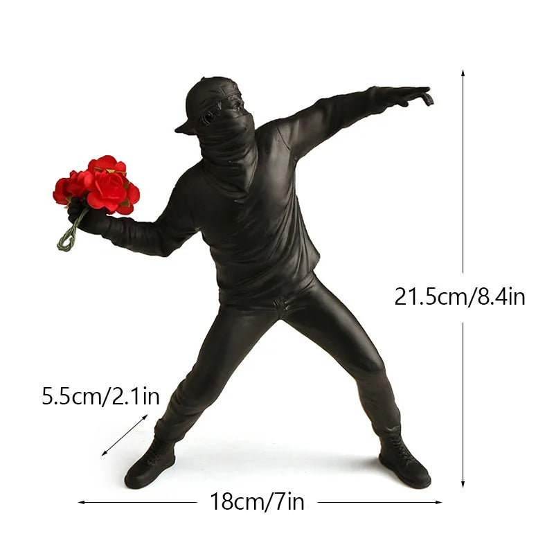 Moderne Skulpturenserie: Blumenwerfer Statue