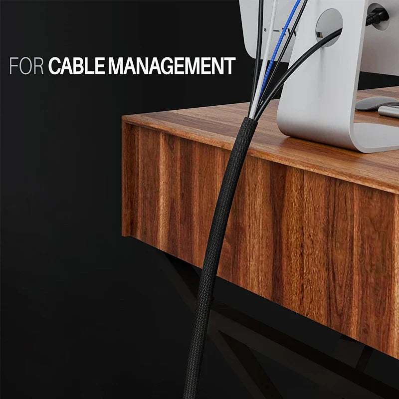 Heat Resistant Cable Protection Sleeve - 10 Meters Nylon for Cable Management