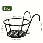 Praktische Blumentopf-Halterungen für den Balkon – 3er Set