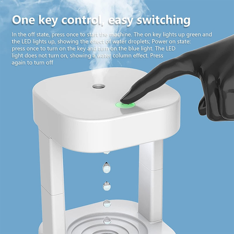 Luftbefeuchter mit Wasserfall-Design und Anti-Schwerkraft-Technologie
