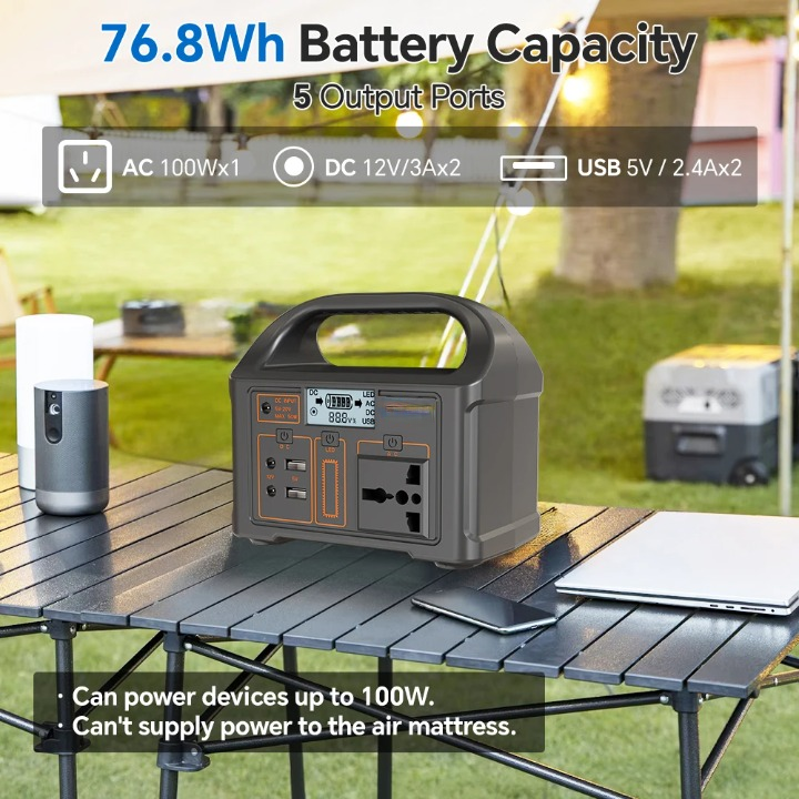 EnergieBoost | 100W Tragbare Powerstation mit 24.000mAh Akku