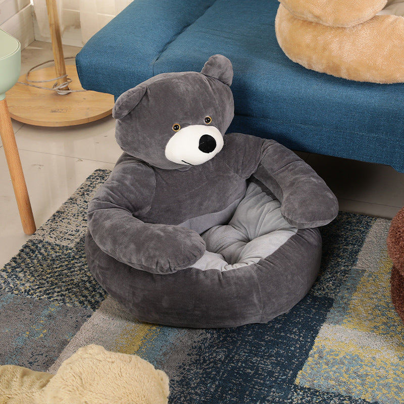 Thermal protection for your dog: Plush bed in the shape of a bear