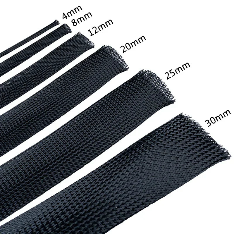 Heat Resistant Cable Protection Sleeve - 10 Meters Nylon for Cable Management
