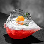 2-teiliges Set aus Glas mit Muschelschale