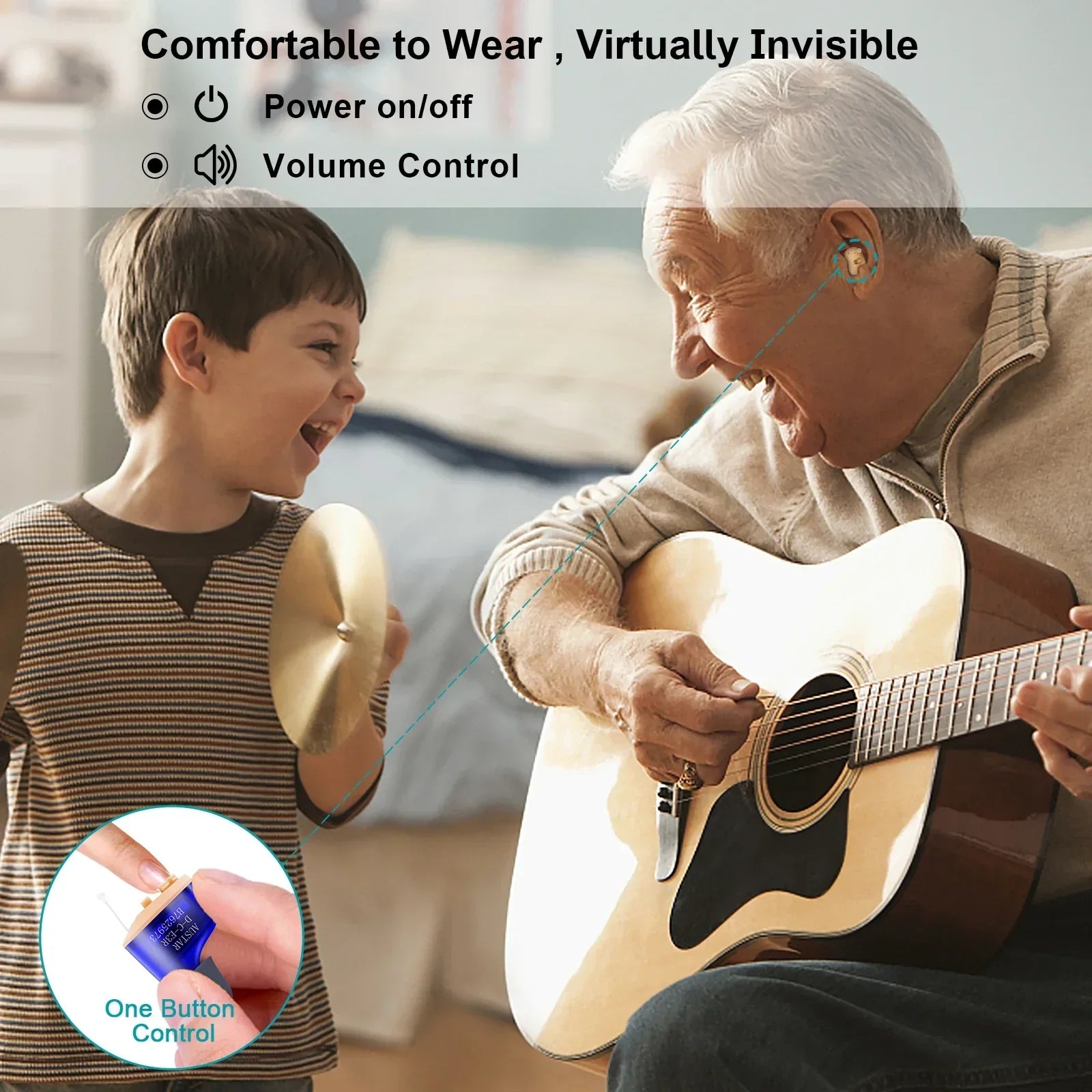 Discreet Digital Hearing Aid for Clear Hearing and Joie de Vivre