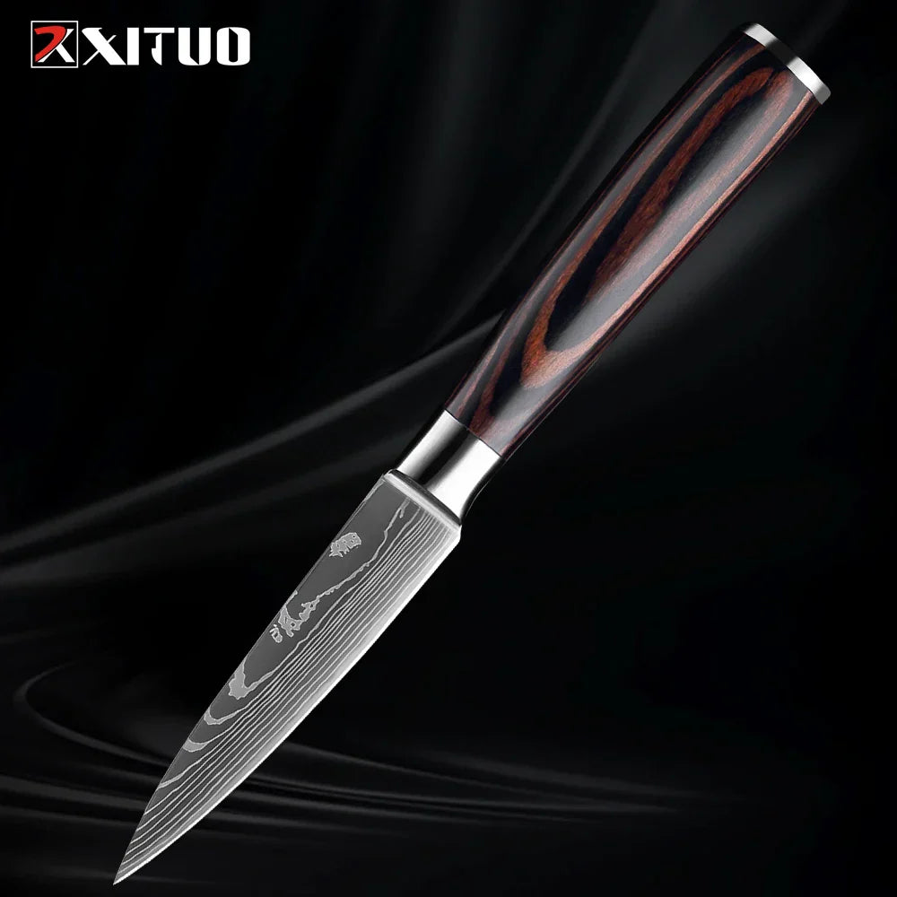 Edelstahl Küchenmesser Set von Nahria - 1-9 Teile mit Ergonomischen Griffen