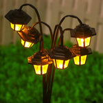 Klassische Solarlaterne für den Garten mit 6 LED-Leuchten
