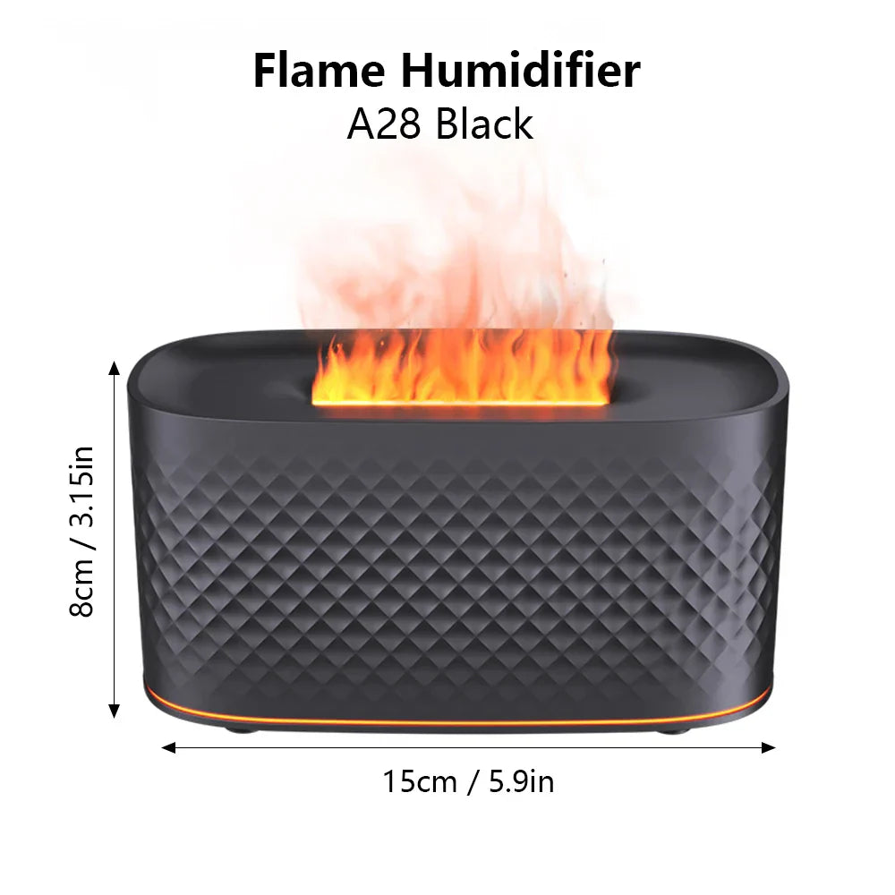 Flaming Elegance: Aroma Diffuser with Soothing Flame Effect