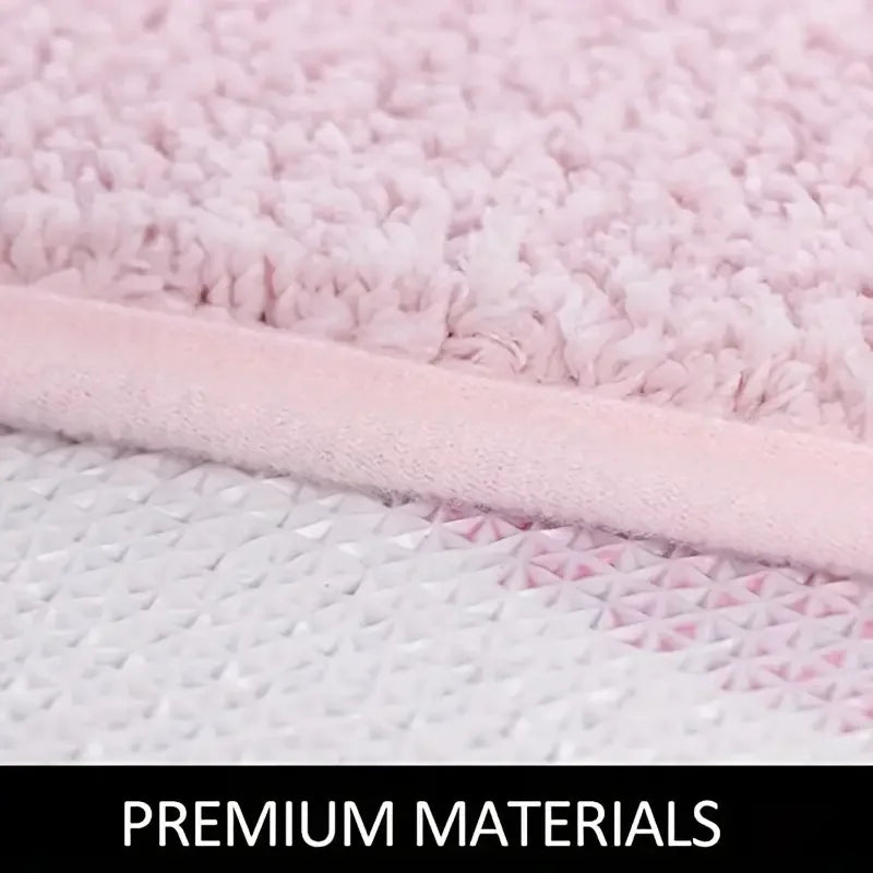 Stylischer Komfortteppich – Rosa 'Entspanne Dich' für Bad und Wohnbereich
