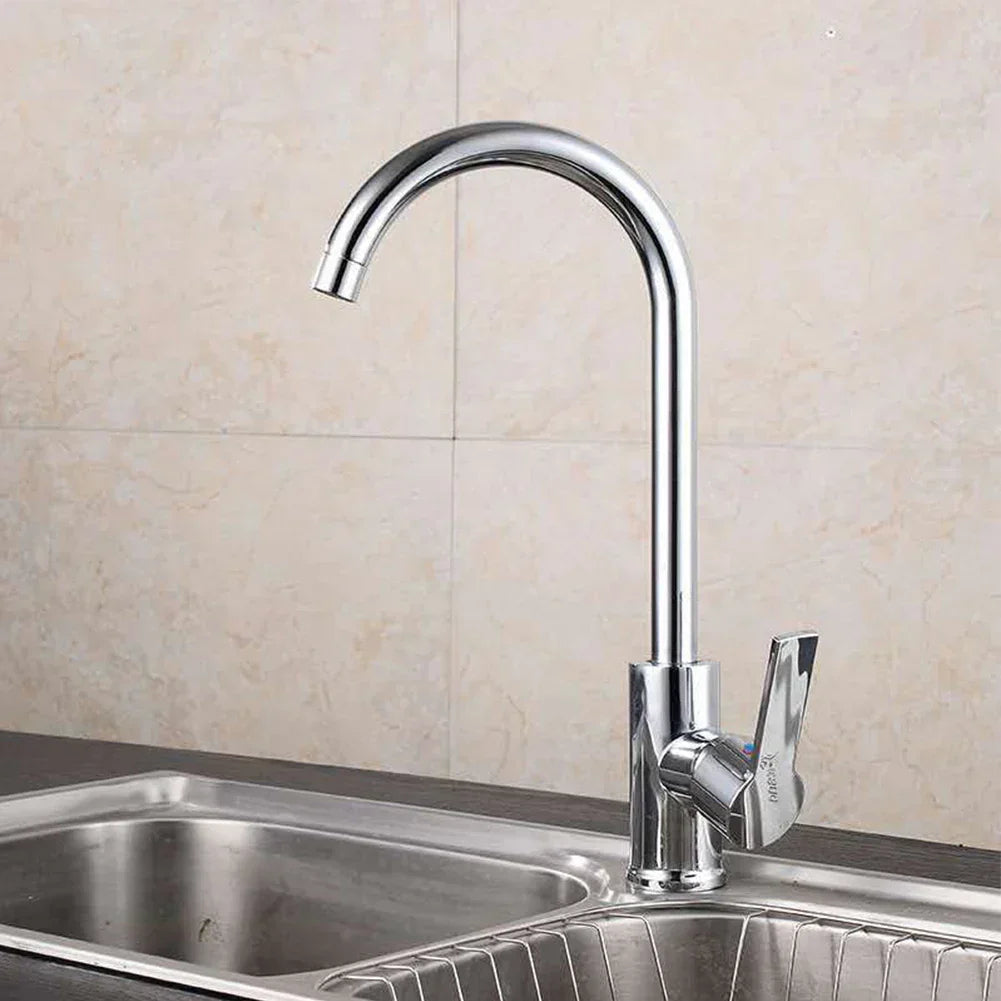 Einhebelmischer aus Chrom – Hochwertiger Wasserhahn für Spülen, pflegeleicht und einfach zu installieren für moderne Küchen