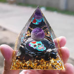 Orgonit-Pyramide mit Amethystpendel – Energie, Schutz und Dekoration