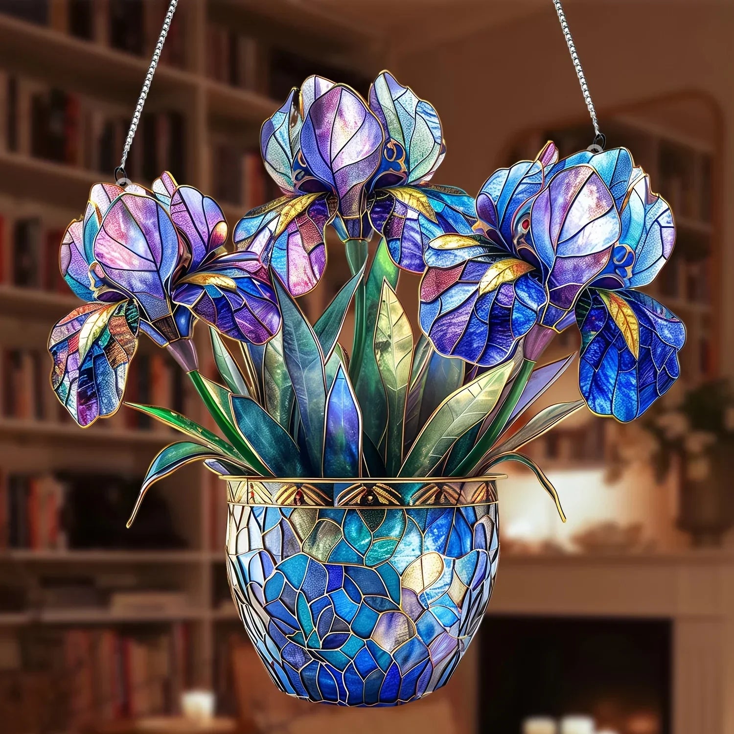 Sun Glow 2D Acrylic Flower Pot with Suncatcher for Windows