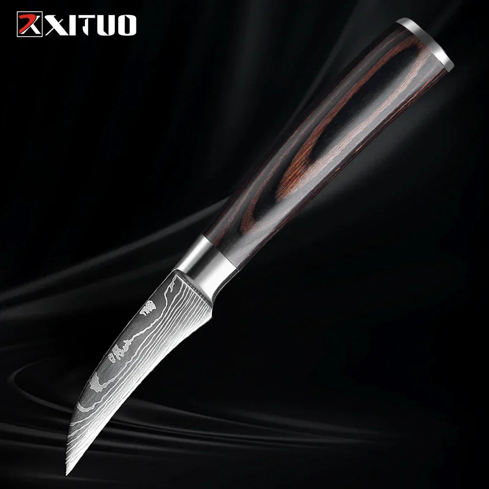 Edelstahl Küchenmesser Set von Nahria - 1-9 Teile mit Ergonomischen Griffen
