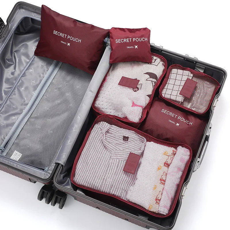 6-teiliges wasserdichtes Packwürfel-Set – idealer Kofferorganizer