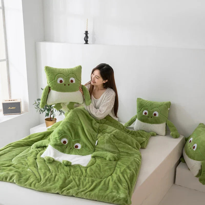 Gemütliches Mini-Monster-Kissen mit Steppdecke