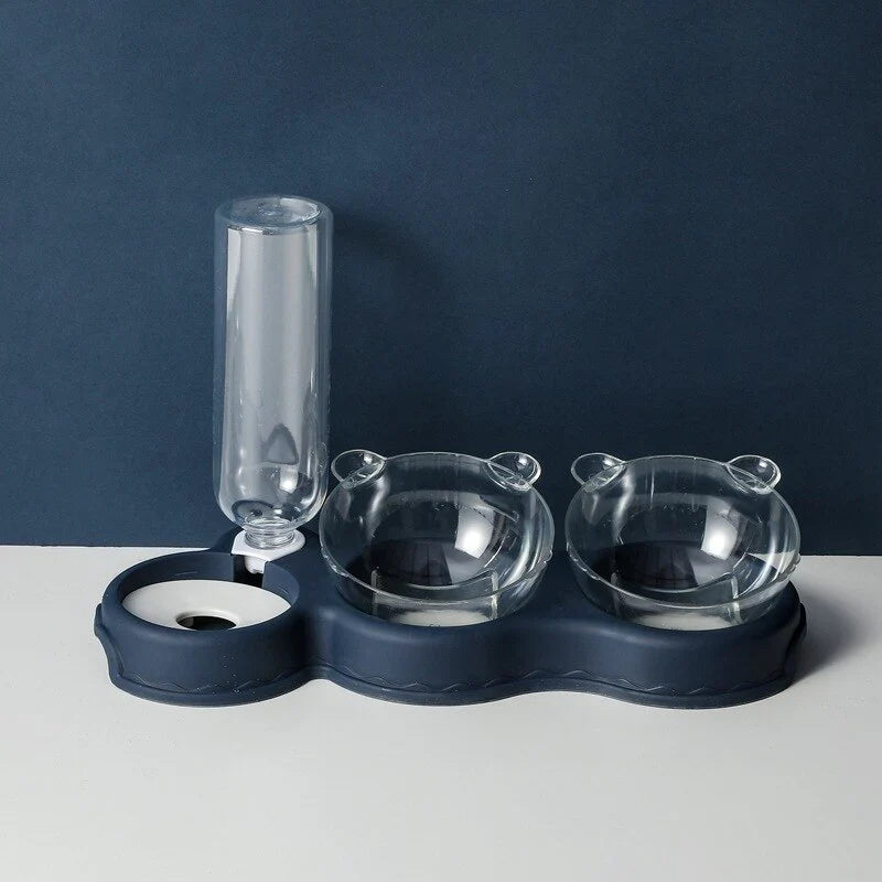 Multifunktionale Futterstation mit Wasserspender für Haustiere