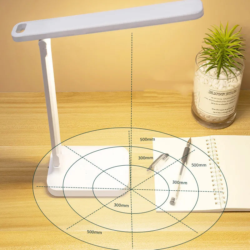 Foldable LED Desk Lamp with Touch Control and Battery