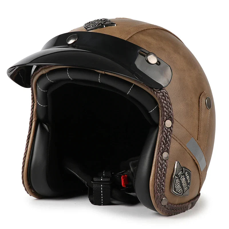 Retro Motorradhelm – Urban Cruiser – (Offenes Gesicht 3/4)