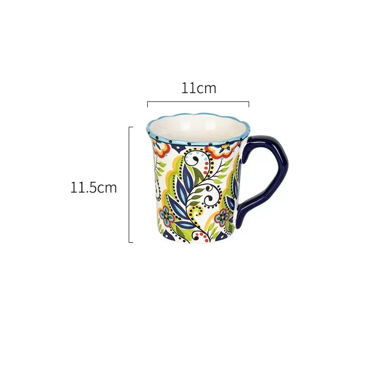Becher mit Bohemian Blumenmuster