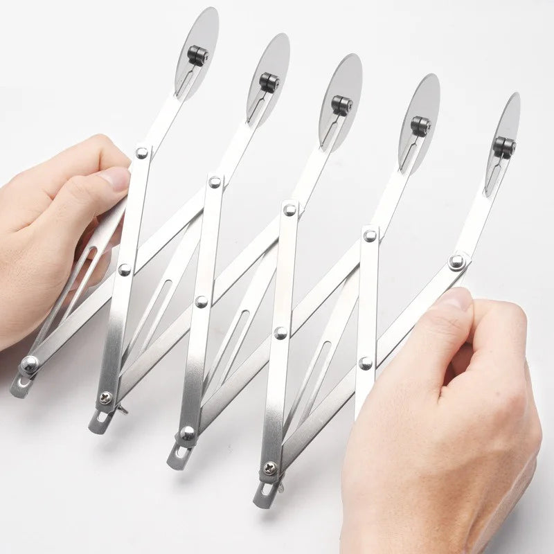 FlexiCut Dough Cutter | Stainless Steel & Adjustable | 3–7 Wheels | Perfect for Pizza, Brownies & Pastries