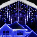 Frosted LED Curtain Lights String | 8 Creative Lighting Modes | Festive Winter Decoration 2025 | EU Plug