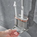 Innovatives Toilettenbürsten-Set aus Silikon mit Wandhalterung & Abflussreiniger