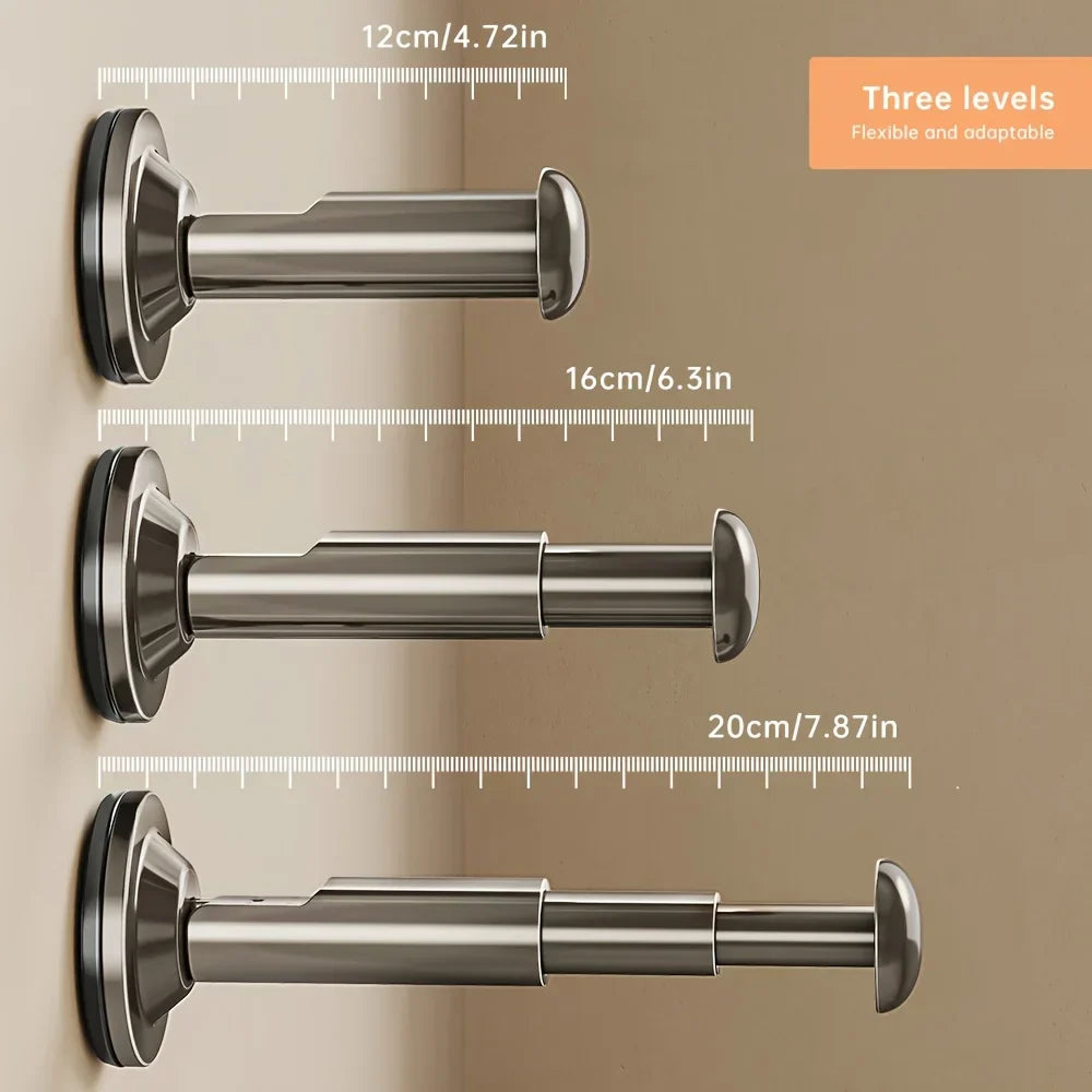 FlexoHalter | Telescopic Clothes Hanger with Suction Cup | No Drilling Required | Ideal for Bathroom, Hallway & Balcony