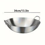 Edelstahl-Wok mit Doppelgriffen – Premium Kochgeschirr