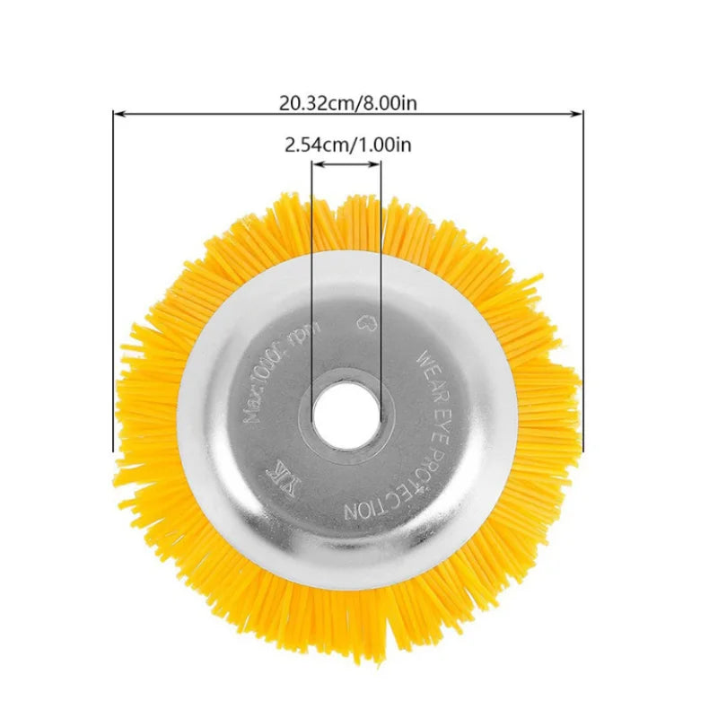 Robuste Unkrautbürste für Rasenmäher – 22 cm Durchmesser