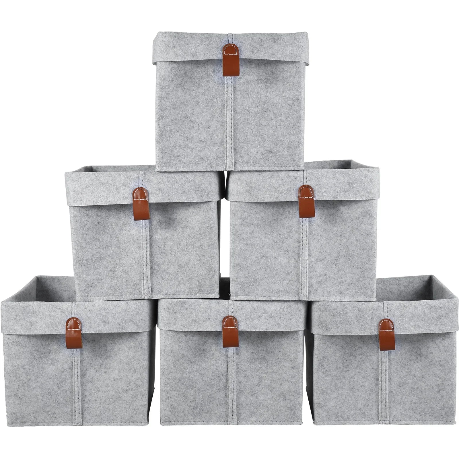 Six-Piece Felt Organizer Set | 12 L Foldable Storage Solutions for Your Home