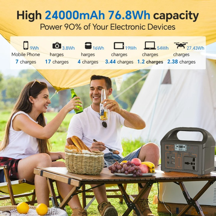 EnergieBoost | 100W Tragbare Powerstation mit 24.000mAh Akku