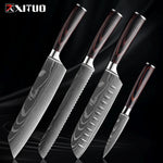 Edelstahl Küchenmesser Set von Nahria - 1-9 Teile mit Ergonomischen Griffen